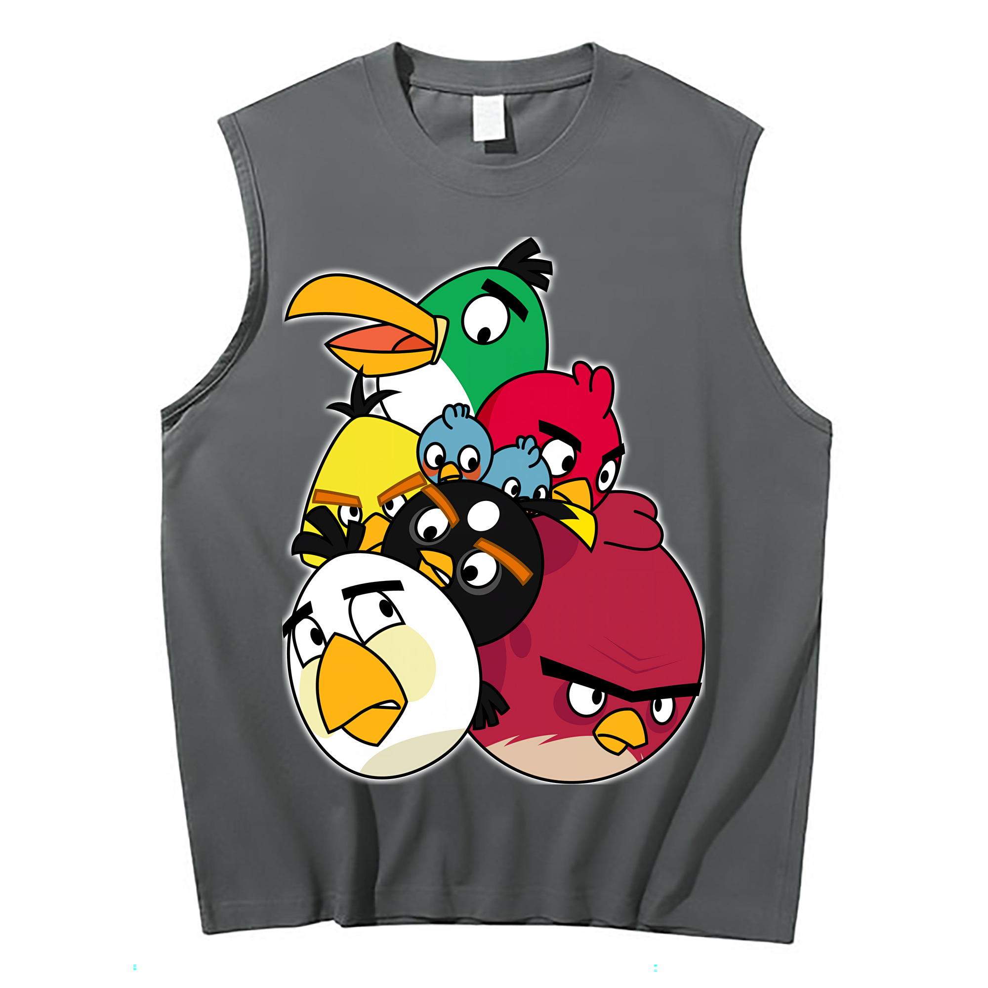 （画像用） Angry Birds アングリーバード コットン100％タンクトップ（フロントプリント）